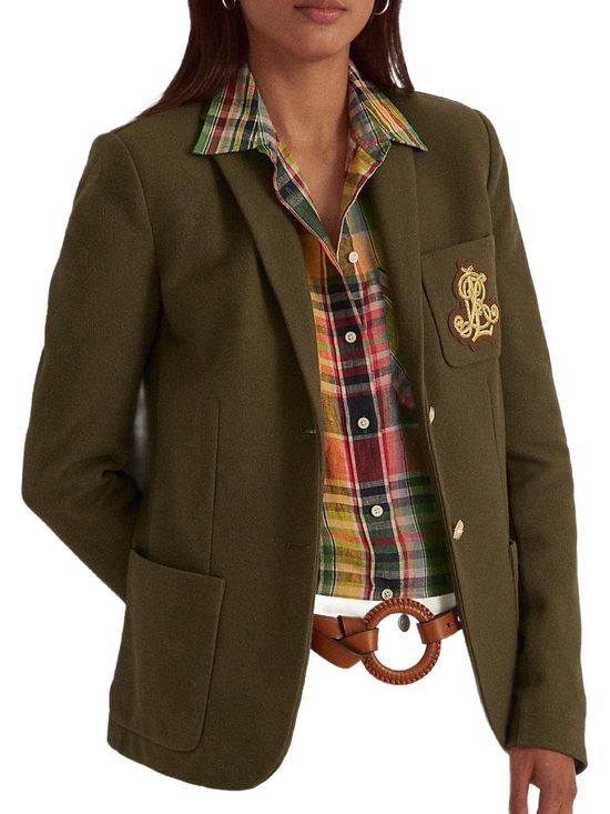 Ralph Lauren Jackets & Blazers - Lauren Ralph Lauren NWT Cotton Jacquard Blazer in Olive Green Size Medium